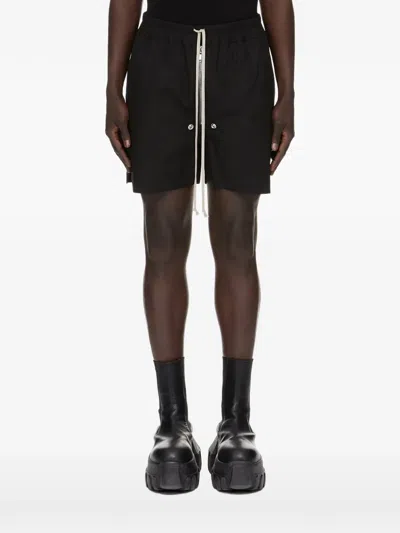 Rick Owens Bela Zip-front Shorts In Black