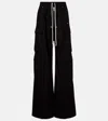 Rick Owens Belas Cotton And Wool Cargo Pants In Black