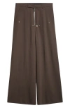 Rick Owens Belas Tailored Wide Leg Pants In Brown