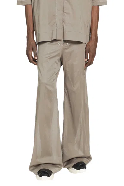 Rick Owens Belas Wide Leg Trousers In Brown