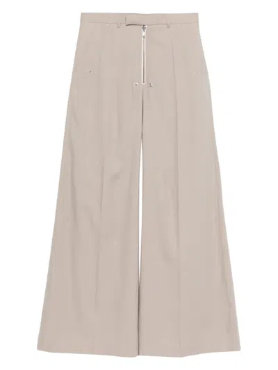 Rick Owens Belas Zip-detail Trousers In Gold