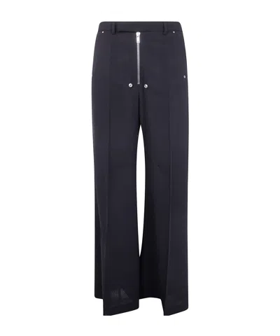 RICK OWENS BELAS ZIP-FRONT WIDE-LEG TROUSERS