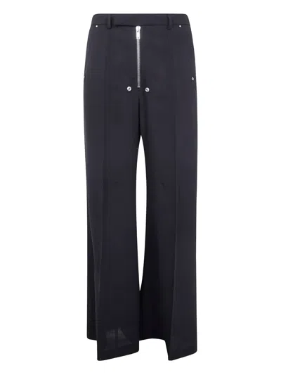 Rick Owens Belas Zip-front Wide-leg Trousers In Black