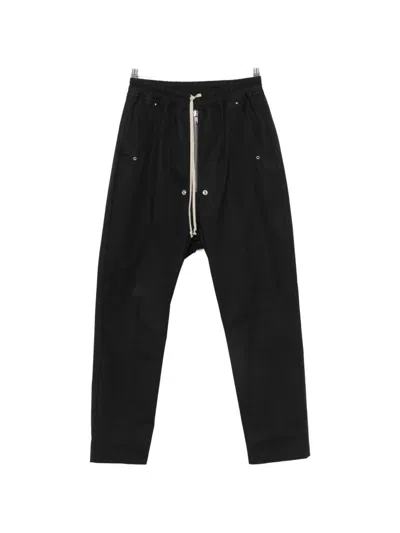 Rick Owens Bella Drawstring Trousers In Black