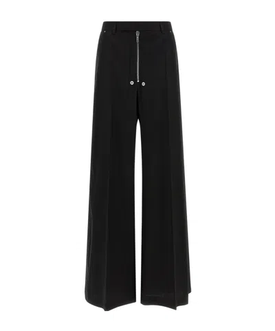 RICK OWENS ZIP-FLY BUTTON TROUSERS