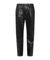 Rick Owens Tyrone Straight-leg Leather Trousers In Black