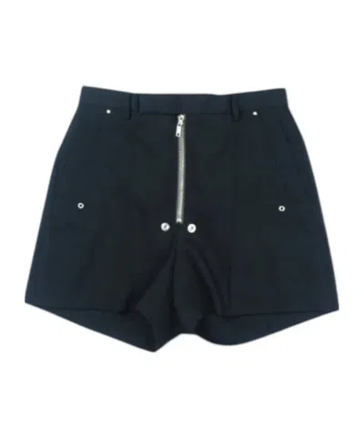 Rick Owens Tailored Shorts Belt Loops Side Pockets In Blue
