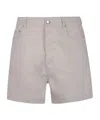 Rick Owens Men Geth Cutoff Shorts In Gray