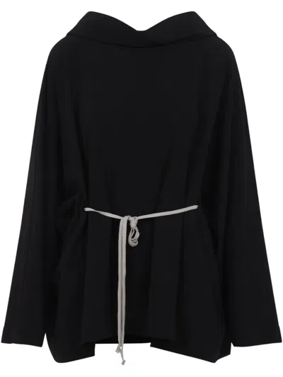 RICK OWENS BELTED HOODIE