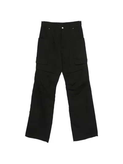 Rick Owens Cargo Pocket Trousers Size 32 In Black