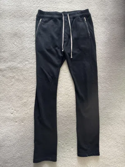 Pre-owned Rick Owens Berlin Heavy Felpa Sweatpants Du6573/f In Black