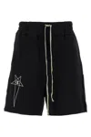 Rick Owens Black Champion Edition French Terry Shorts In Black