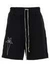 Rick Owens Black Champion Edition French Terry Shorts In Black