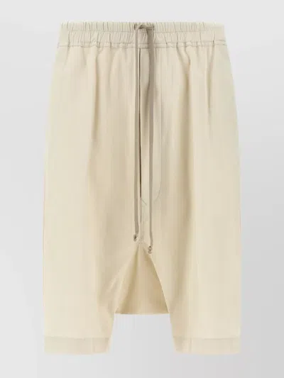 Rick Owens Bermuda Shorts With Back Flap Pockets In Neutral
