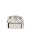 Rick Owens Bevel Cut Ring In White