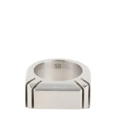 Rick Owens Bevel Cut Ring In White