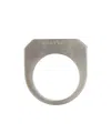 Rick Owens Chunky Signet Ring In Metallic