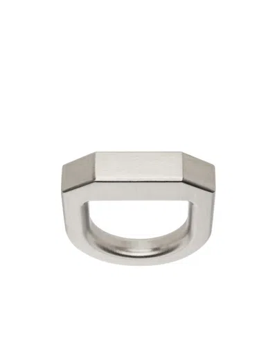 Rick Owens Beveled Has A Logo Ring On The Side In 128 Palladio