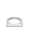 Rick Owens Beveled Logo Bracelet In White