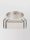 Rick Owens Beveled Square Band Ring In Neutrals