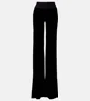 Rick Owens Bias Cady Crêpe Wide-leg Pants In Black