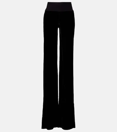Rick Owens Bias Cady Crêpe Wide-leg Pants In Black