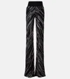 Rick Owens Bias Cady Crêpe Wide-leg Pants In Black
