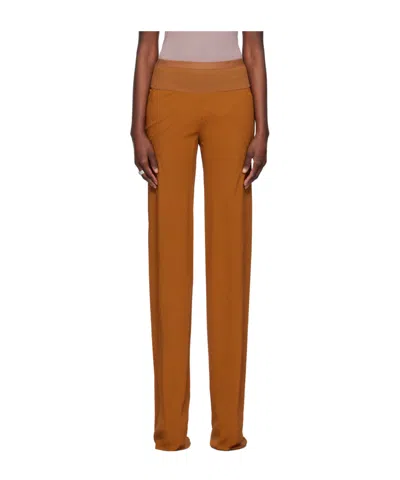 Rick Owens Orange Bias Lounge Pants In 53 Clay