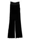 Rick Owens Velvet Panel Trousers In Black