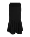 Rick Owens Bias Crepe Midi Skirt In Black