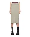 Rick Owens Off-white Bias Midi Skirt In Nude