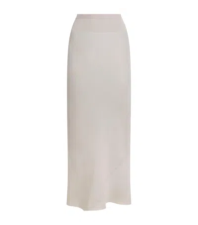Rick Owens Bias-cut Maxi Skirt In White