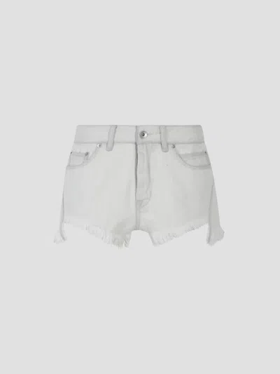 Rick Owens Bias Cut Mini Shorts In Multi