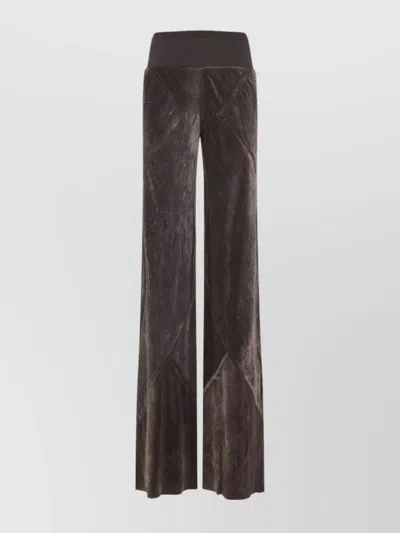 RICK OWENS BIAS CUT SILK TROUSERS