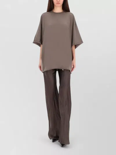 Rick Owens Bias Cut Trousers Wide Leg Design In Gray