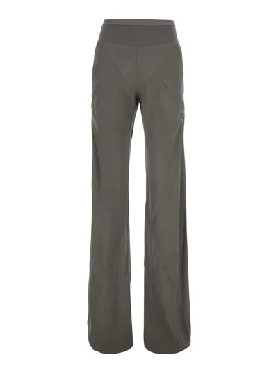 Rick Owens Bias Dust Fabric Trousers With Essential Line Detail In Brown