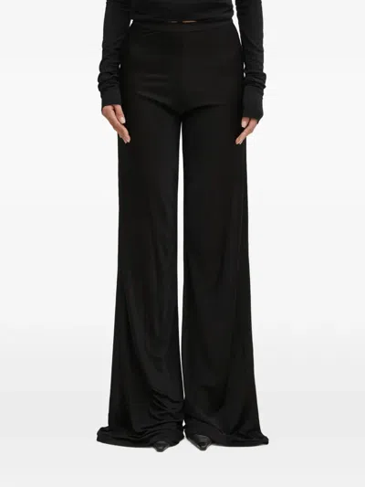 Rick Owens Bias Elasticed-waist Trousers In Black