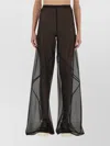Rick Owens Bias Farrah Sheer Wide-leg Trousers