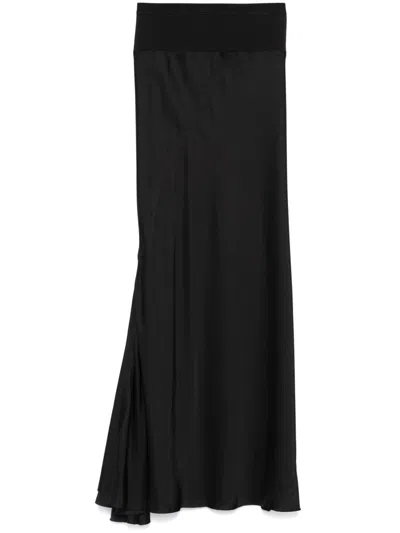 Rick Owens Bias Maxi Skirt In Schwarz