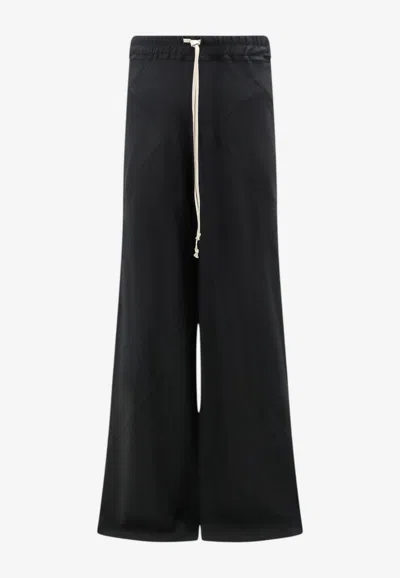 Rick Owens Bias Silk-blend Pants In Black