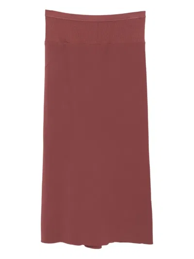 Rick Owens Bias Skirt In Burgundy