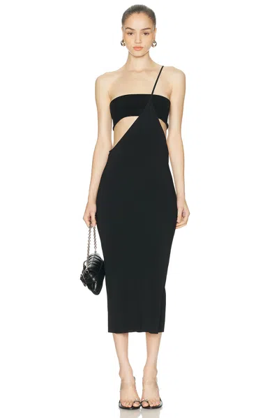 Rick Owens Bias Strap Dress In Black