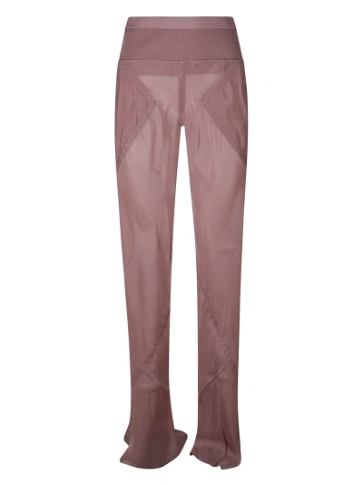 Rick Owens Bias-cut High-waisted Trousers In Dusty Pink
