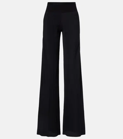 Rick Owens Bias Wide-leg Pants In Black