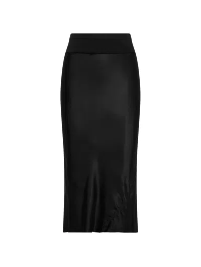 Rick Owens Bias-cut Midi Skirt In Black