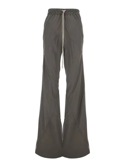 Rick Owens Bias-cut Silk-blend Drawstring Pants With Elastic Waist And Side Pockets In Multi