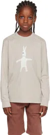 Rick Owens Big Kids Gray Concordians Level Long Sleeve T-shirt In Gray