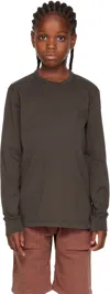 Rick Owens Big Kids Gray Concordians Level Long Sleeve T-shirt In Gray