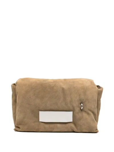 Rick Owens Big Pillow Griffin Leather Shoulder Bag In Brown