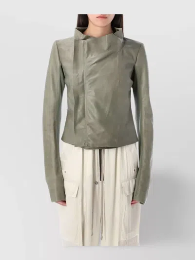 Rick Owens Biker Collar Panel Fit In Green